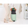 Кош за боклук с педал Brabantia NewIcon 1008847, 20 л, Плавно затваряне, Противоплъзгаща основа, Светлозелен