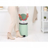 Brabantia NewIcon 1008847 Pedal Bin, 20 L, Soft-Close, Non-Slip Base, Light Green