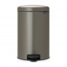 Cos cu pedala Brabantia NewIcon 649042, 20 l, Inchidere lina, Baza antiderapanta, Gri