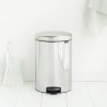 Brabantia NewIcon 649048 Pedal Bin, 20 L, Soft-Close, Non-Slip Base, Metal Inner Bin, Stainless Steel