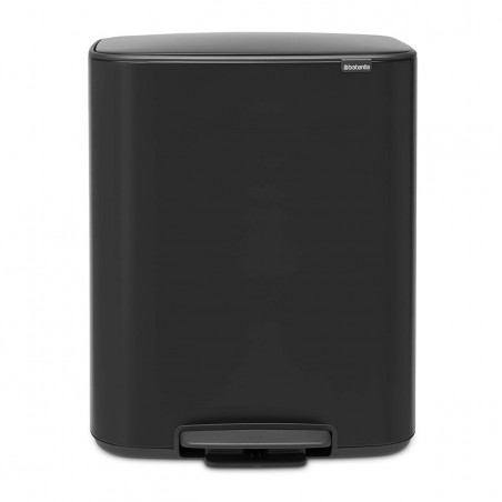 Coș Brabantia Bo Pedal 1003185, 60 L, închidere ușoară, bază antiderapantă, negru
