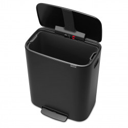 Кош за боклук Brabantia Bo Pedal 1003185, 60 л, Леко затваряне, Противоплъзгаща основа, Черен