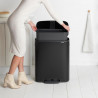 Кош за боклук Brabantia Bo Pedal 1003185, 60 л, Леко затваряне, Противоплъзгаща основа, Черен