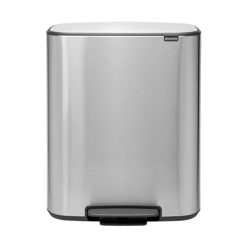 Кош за смет Brabantia Bo Pedal 60L, Matt Steel Fingerprint Proof