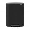 Кош за смет Brabantia Bo Pedal 2x30L, Matt Black