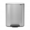 Brabantia Bo Pedal Trash Can 1003192, 2x30 L, Soft-Close, Non-Slip Base, Fingerprint-Resistant, Stainless Steel/Matte