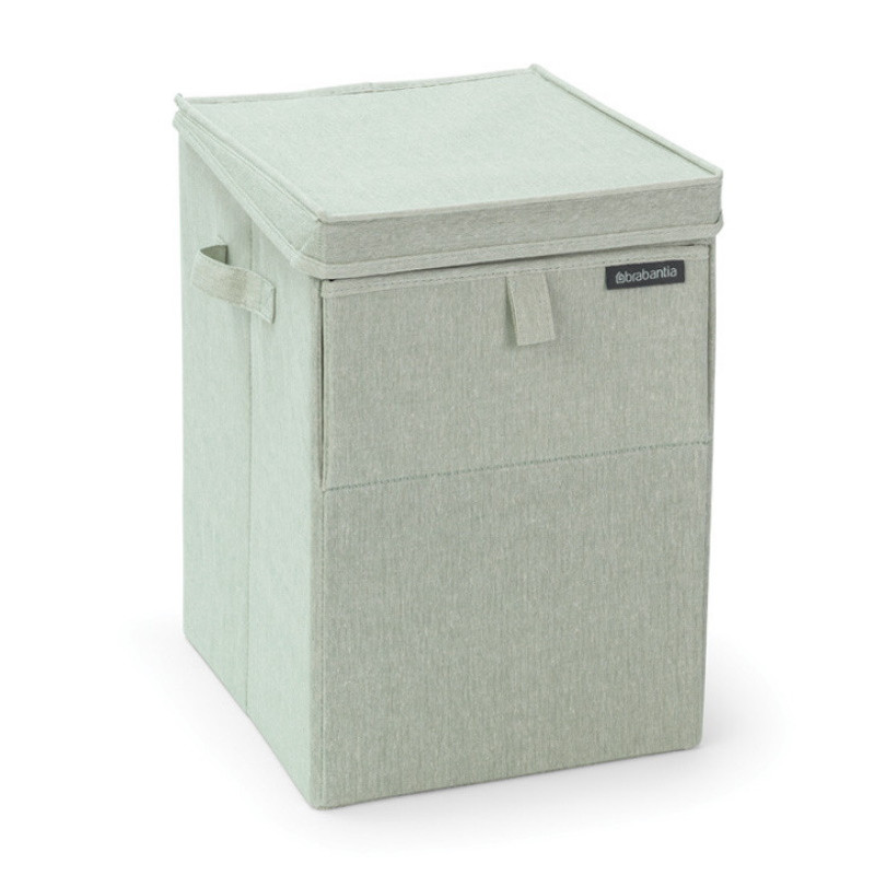 Brabantia Stackable Laundry Bin 1000829, 35 L, Front-loading, Wide Lid, Foldable, Green