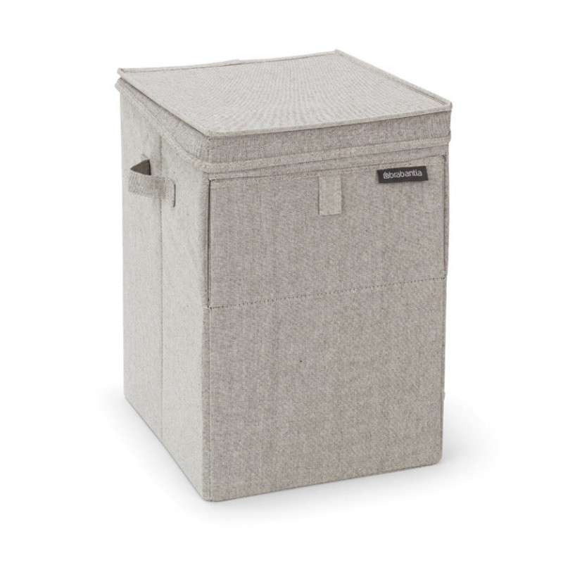 Brabantia Κιβώτιο πλυντηρίου ρούχων 1000827, 35 l, Άνοιγμα μπροστά, Ευρύ καπάκι, Πτυσσόμενο, Γκρι