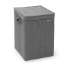Brabantia Stackable Laundry Bin 1000828, 35 L, Front-loading, Wide Lid, Foldable, Black