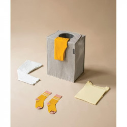 Σακούλα πλυντηρίου Brabantia 1001093, 55 L, Στερεό και αποσπώμενο πάτο, Μαγνητικές λαβές, Γκρι