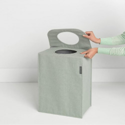 Brabantia Laundry Bag 1001095, 55 L, Rigid, Removable Bottom, Magnetic Handles, Green