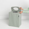 Brabantia Laundry Bag 1001095, 55 L, Rigid, Removable Bottom, Magnetic Handles, Green