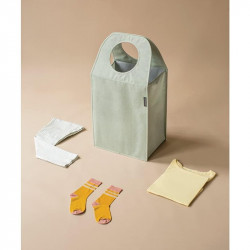 Cos de rufe Brabantia 1001095, 55 L, Fund solid si detasabil, Manere magnetice, Verde