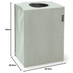 Brabantia Laundry Bag 1001095, 55 L, Rigid, Removable Bottom, Magnetic Handles, Green