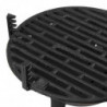 Gratar din fonta Muhler 104377, Ø30 cm, Carbune, Grilaj reglabil,Compact pentru calatorii, Negru