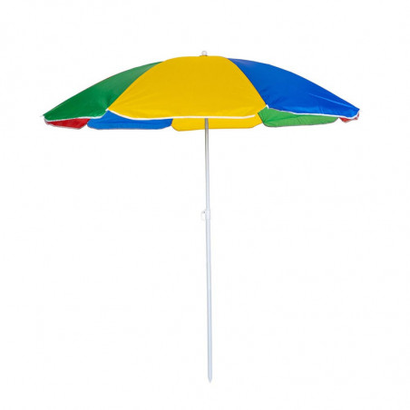 Umbrela de plaja Muhler U5037 651449, 180x180 cm, Fara suport, Brat rabatabil, 8 spițe, Multicolor
