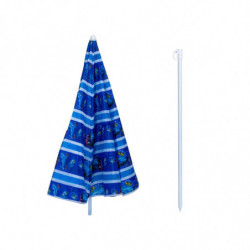 Umbrela de plaja Muhler U5037 651449, 180x180 cm, Fara suport, Brat rabatabil, 8 spițe, Multicolor