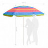 Ομπρέλα παραλίας Muhler U5037 651449, 180x180 cm, Χωρίς βάση, Βραχίονας σπασίματος, 8 πλευρές, Ποικιλία