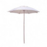 Umbrela de gradina MUHLER UW-2057 651487, 2 m, 8 spite de bambus, Alb