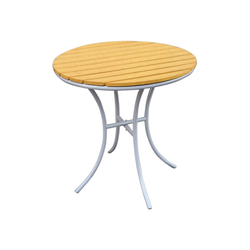 Τραπέζι μπιστρό Muhler Polywood 1000799, 70x72 cm, Κατάλληλο για εξωτερική χρήση, Γκρι/καφέ