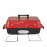Grаtar pe cаrbuni Muhler 1003818, 40.5x26 cm, Cu capac, Gril galvanizat, Compact pentru calatorii, Rosu/Negru