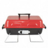 Μπάρμπεκιου με κάρβουνο Muhler 1003818, 40.5x26 cm, Με καπάκι, Γαλβανισμένη σχάρα, Κόκκινο/μαύρο