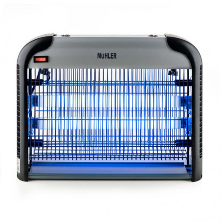 Λαμπτήρας εντόμων Muhler MIK-60 1003953, 30W, 60 m2, Ασφαλής για ανθρώπους και ζώα, Αφαιρούμενος δίσκος, Μαύρο/γκρι
