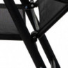 Scaun metalic pliabil Muhler 1005248, 7 pozitii, Spatar si scaun din material textil, Negru