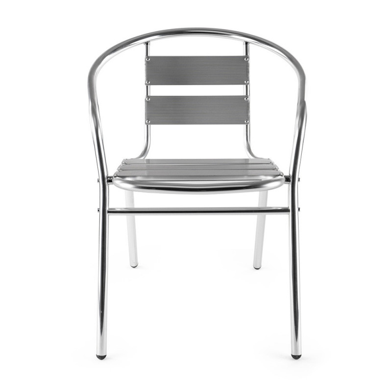 Алуминиев стол Muhler 1096-C 1006072, 54х55х74 см, Сребрист