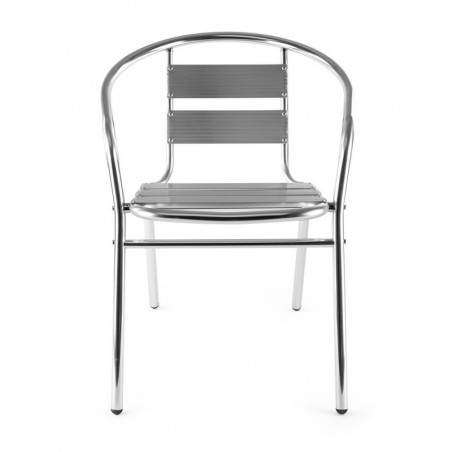 Алуминиев стол Muhler 1096-C 1006072, 54х55х74 см, Сребрист