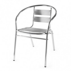 Алуминиев стол Muhler 1096-C 1006072, 54х55х74 см, Сребрист