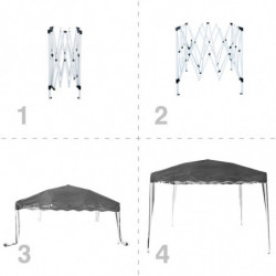 Cort Muhler 1006077, 3x3 m, Pliabil, Tuburi de oțel, Verde