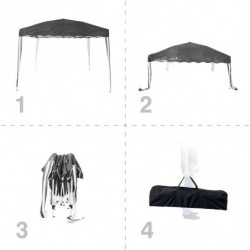 Σκηνή Muhler 1006077, 3x3 m, Πτυσσόμενη, Ατσάλινοι σωλήνες, Πράσινο