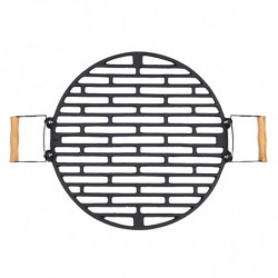 Gratar din fonta Muhler 1008592, Ø37 cm, Carbune, Reglabil, Control flux de aer, Negru