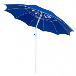 Ομπρέλα παραλίας MUHLER 2117 1008638, Ø190 cm, 210 cm ύψος, 10 νευρώσεις, UV προστασία UPF 50+, Μπλε