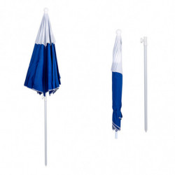 Ομπρέλα παραλίας MUHLER 2117 1008638, Ø190 cm, 210 cm ύψος, 10 νευρώσεις, UV προστασία UPF 50+, Μπλε