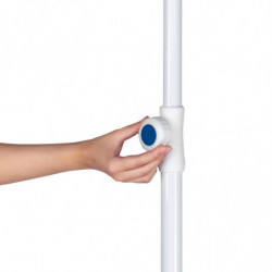 Umbrela de plaja MUHLER 2117 1008638, Ø190 cm, 210 cm inaltime, 10 spite, Protectie UV UPF 50+, Albastru