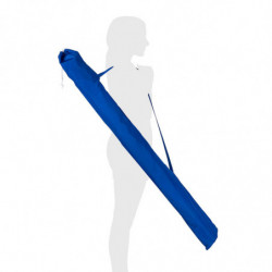 Ομπρέλα παραλίας MUHLER 2117 1008638, Ø190 cm, 210 cm ύψος, 10 νευρώσεις, UV προστασία UPF 50+, Μπλε