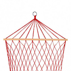 Hamac din franghie Muhler 9041, Single, Pana la 100 kg, Rosu