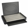 Elektromos grill fedővel Rosberg R51015M, 1800W, 35x22 cm, 12 csőborda, zsírtálca, Fekete