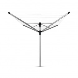Εξωτερική απλώστρα Brabantia Lift-O-Matic Advance 90300253, 50 μ., Ρυθμιζόμενο ύψος, Βάση για στερέωση στο τσιμέντο, Θήκη, Τσάντα με μανταλάκια, Ανθεκτική στη διάβρωση, Ανοξείδωτο