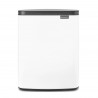 Brabantia Bo Small Trash Can 1006633, 12 L, Silent and Smooth Opening, Non-Slip Base, White