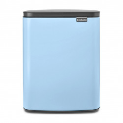 Cos de gunoi Brabantia Bo Small 1006637, 12 L, Deschidere silentioasa si lina, Baza antiderapanta, Albastru deschis