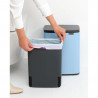 Κάδος Brabantia Bo Small 1006637, 12 l, αθόρυβο και ομαλό άνοιγμα, αντιολισθητική βάση, γαλάζιο χρώμα