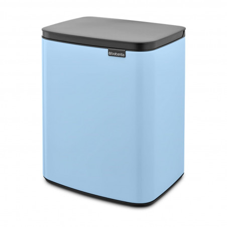 Кош за боклук Brabantia Bo Small 1006637, 12 л, Безшумно и плавно отваряне, Противоплъзгаща основа, Светлосин