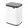 Κάδος Brabantia Bo Small 1006621, 4 L, Ομαλό και αθόρυβο άνοιγμα, Αντιολισθητική βάση, Λευκό