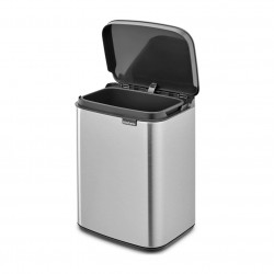 Cos de gunoi Brabantia Bo Small 1006625, 4 L, Deschidere lina si silentioasa, Baza antiderapanta, Rezistent la amprente, Inox/Mat