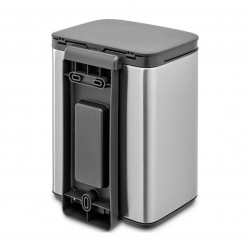 Brabantia Bo Small Trash Can 1006625, 4 L, Smooth and Silent Opening, Non-Slip Base, Fingerprint-Resistant, Stainless Steel/Matte