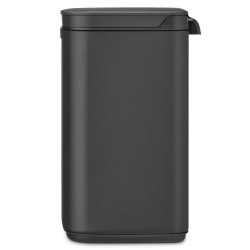 Кош за боклук Brabantia Bo Small 1008866, 4 л, Плавно и безшумно отваряне, Противоплъзгаща основа, Минерално покритие, Тъмносив