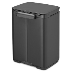Κάδος Brabantia Bo Small 1008866, 4 L, Ομαλό και αθόρυβο άνοιγμα, Αντιολισθητική βάση, Ορυκτή επίστρωση, Σκούρο γκρι
